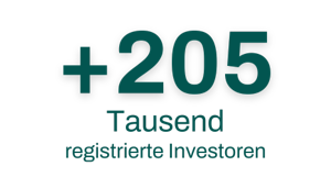 mehr als 196.000 registierte Investoren
