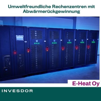 Bild vom Projekt E-Heat Oy als Beispiel für Private Equity, in Start-ups investieren